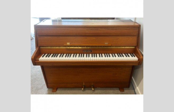 Zender Satin Teak Upright Piano, Used - All Inclusive Premium Package (SN:158260) - Image 1